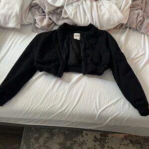 New Zara Black Bomber
